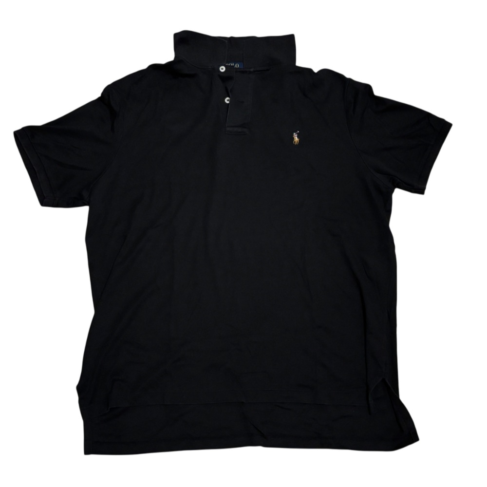 Vintage Polo Ralph Lauren Men’s Black Pima Soft Touch Polo Shirt XL